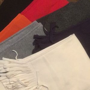 Lot of 7 fleece scarves
